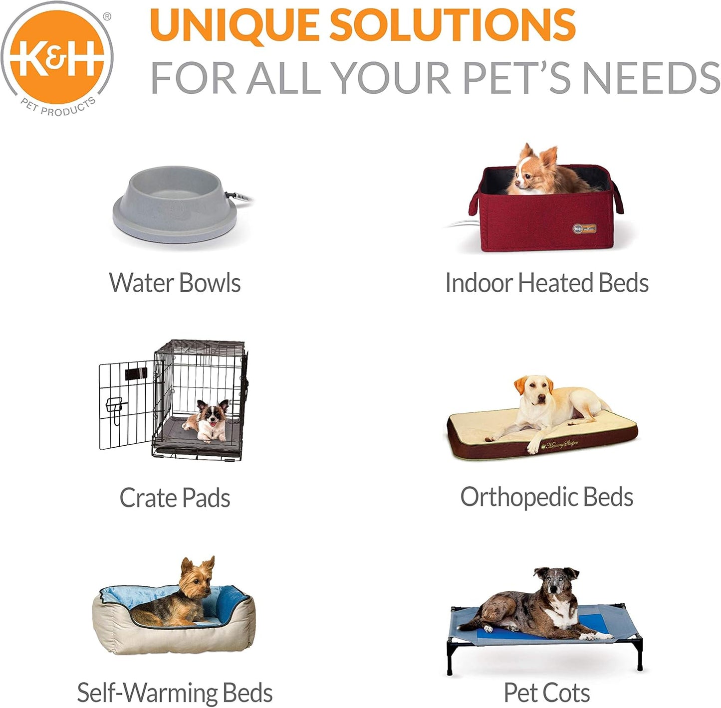 K&H Outdoor Elevated Dog Bed, Cooling Raised Dog Bed, Gray, XL 50X32In | Pet Cot for Large & Extra Large Pets, Breathable Mesh Center Hammock Design, Indoor/Outdoor Washable Cover, 50X32In