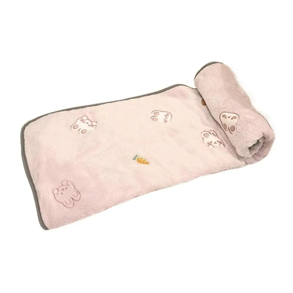 Pet Comfortable Blanket Cute Pattern Dogs Bed Blanket Warm Breathable Warm Cat Blanket Velvet Comfortable Puppy Sleep Mat Autumn