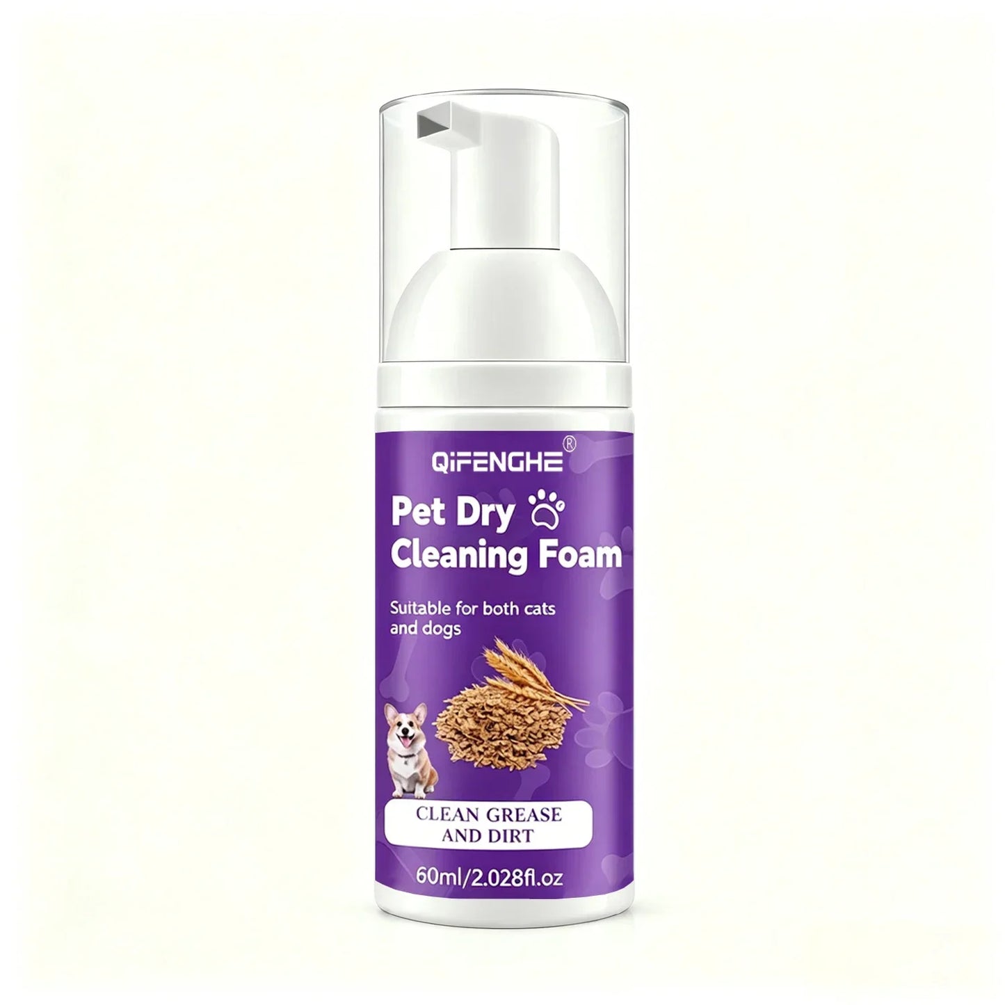 Pet Dry Shampoo for Dogs & Cats - Waterless Foam No Rinse, Deodorizing & Cleaning for Puppy Kitten