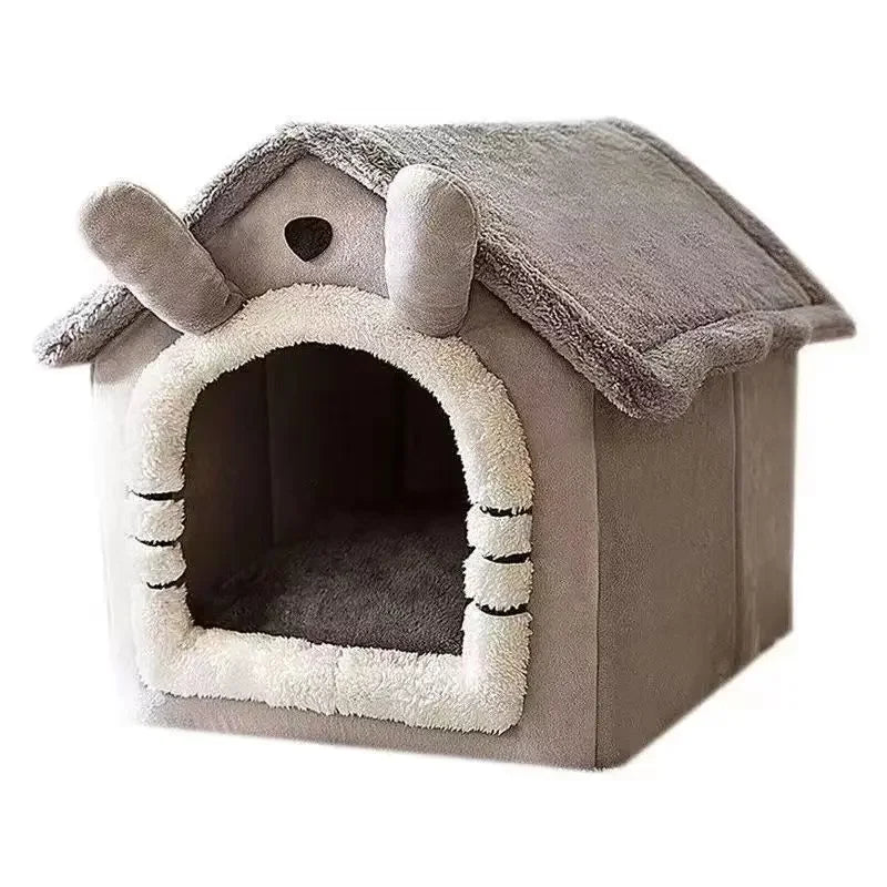All-Season Soft Pet Bed Tent with Removable Washable Cushion for Dogs and Cats