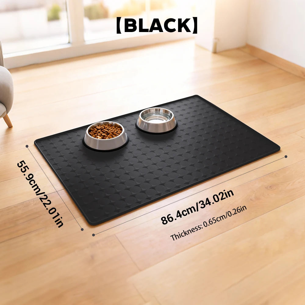 Pet Placemat Nonspill Easy to Clean Foldable Cat and Dog Feeding Mat Silicone Non-slip Waterproof Pet Mat