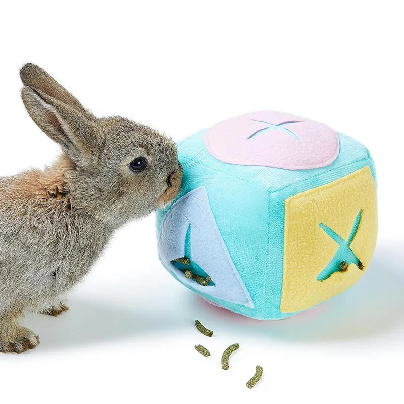 Large Rabbit Foraging Toy with Bell Washable Puzzle Feed Game Rabbit Toy for Bunnies Bunny Enrichment Toys Rabbit Toys