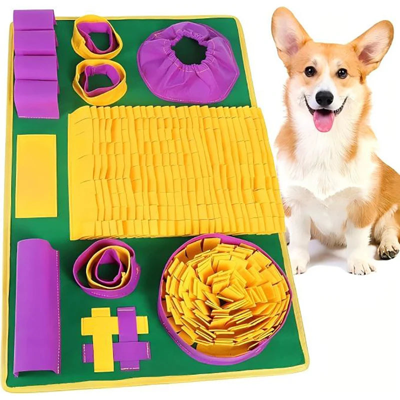 Pet Snuffle Mat for Dogs, Interactive Slow Feeder Sniff Pad for Small Dogs & Cats, Puzzle Toy for Boredom & Mental Stimulation