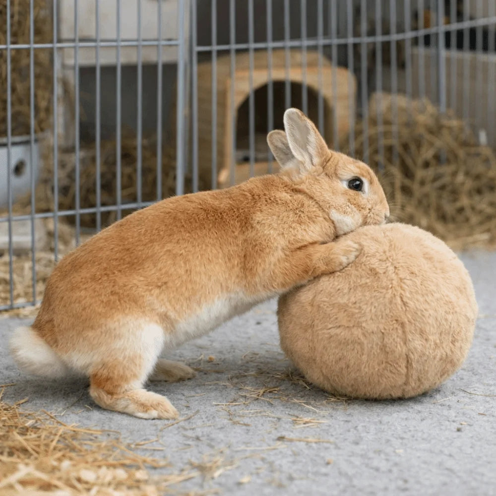 Bite Resistant Rabbit Soothing Ball Simulated Rabbit Buttocks Plush Pet Chewable Ball Comfortable Soft Rabbit Venting Ball