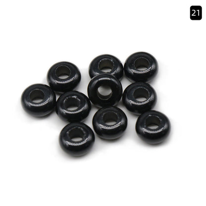 Large Hole Crystal Agate Jade Abacus Beads