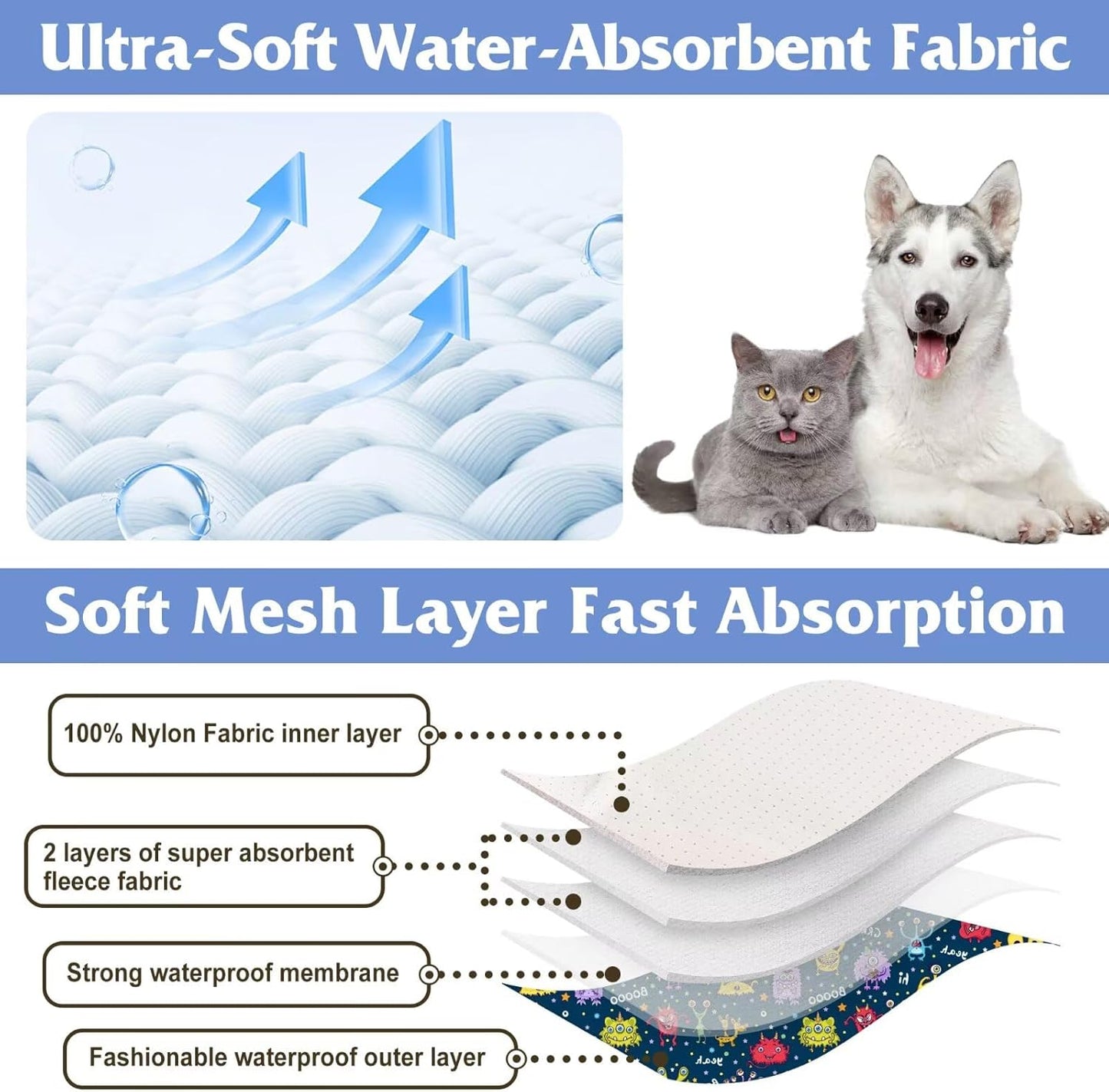 Dog Diapers Male, Belly Bands for Male Dogs, High Absorbing Extra Small Male Dog Wraps for Doggie & Puppy in Incontinence or Excitable Urination and Training(S)