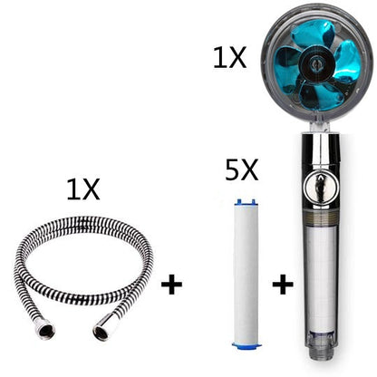 Turbo Propeller Shower Head Handheld High Pressure