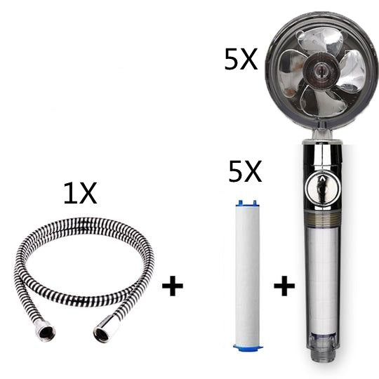 Turbo Propeller Shower Head Handheld High Pressure