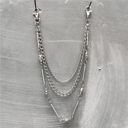Punk Metal Jeans Chain Skull