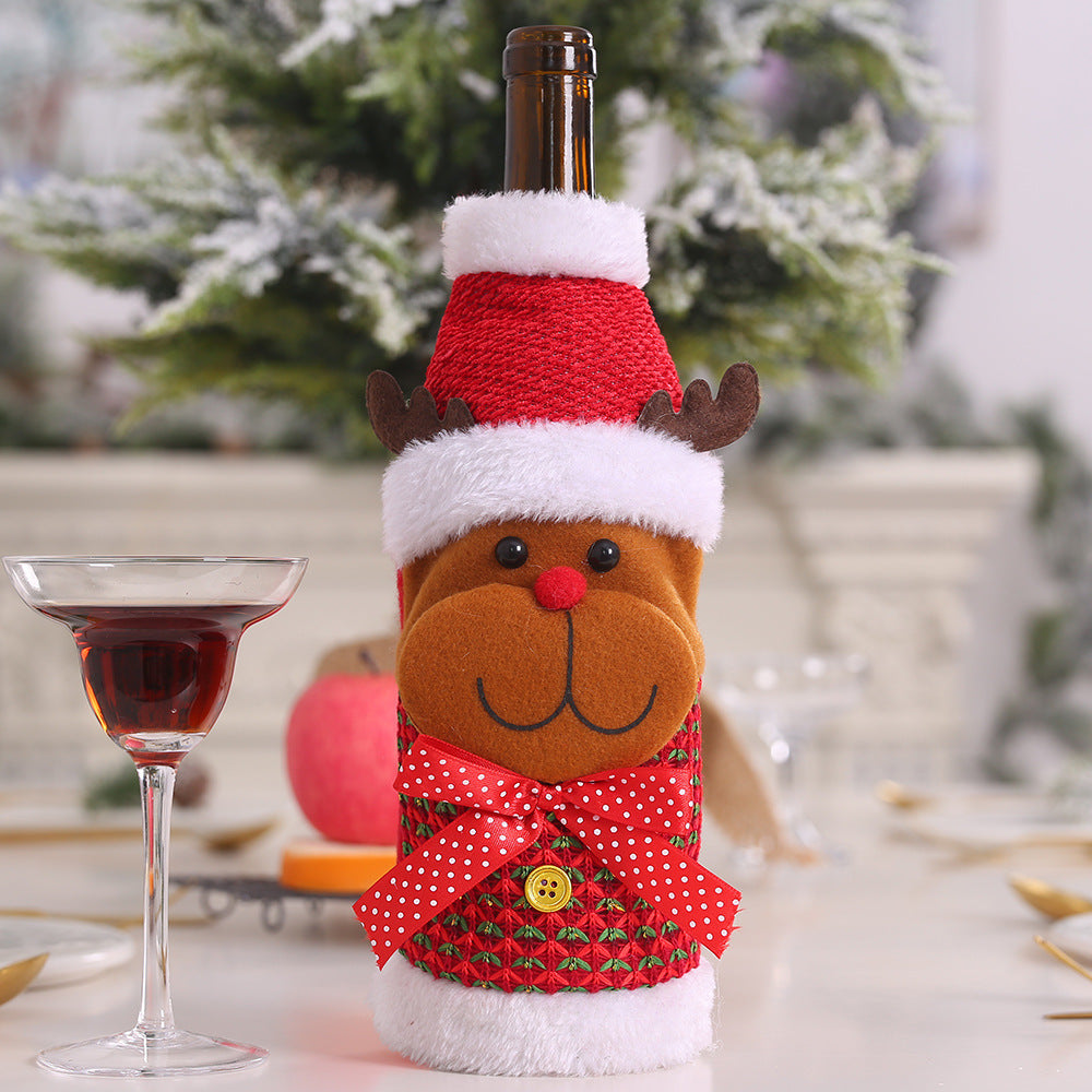 Christmas Wine Bottle Socks Decor