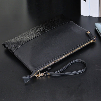 Men's Crocodile Pattern Crossbody Clutch