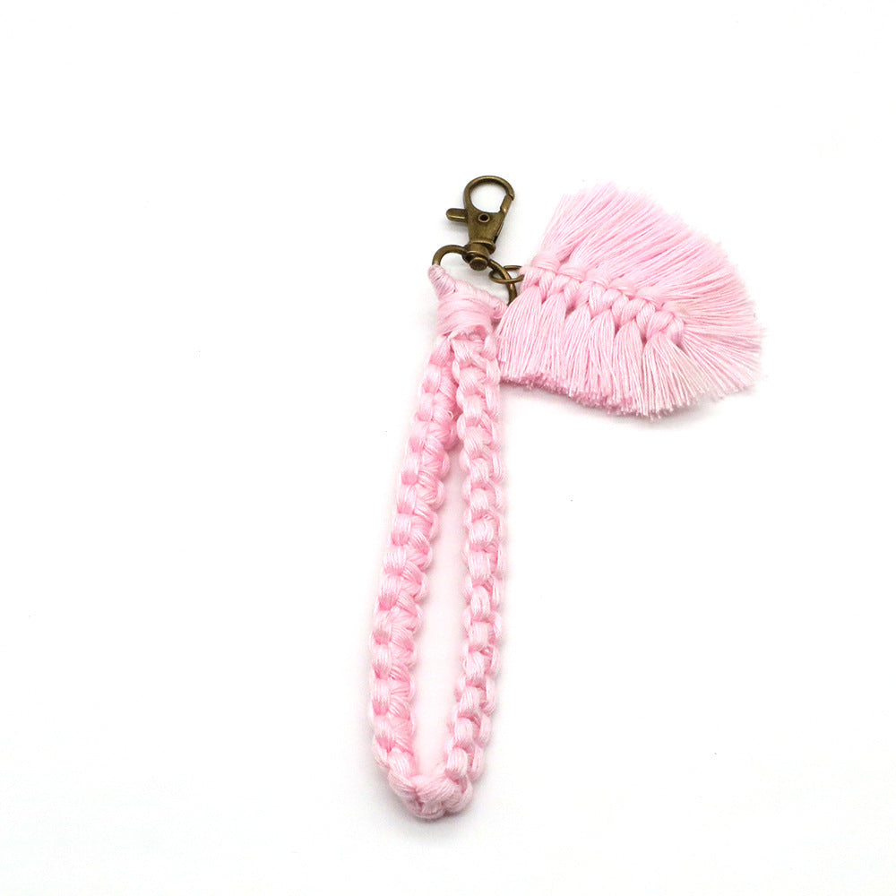 Handwoven Leaf Keychain Pendant