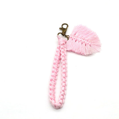 Handwoven Leaf Keychain Pendant