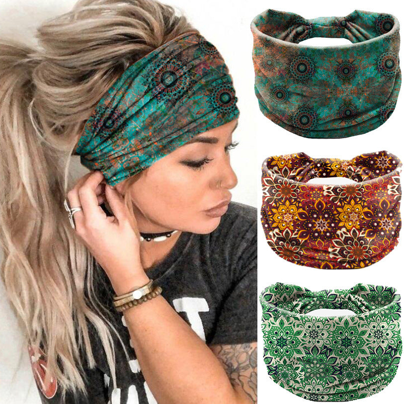 Datura Flowers Elastic Sweat-absorbing Headband