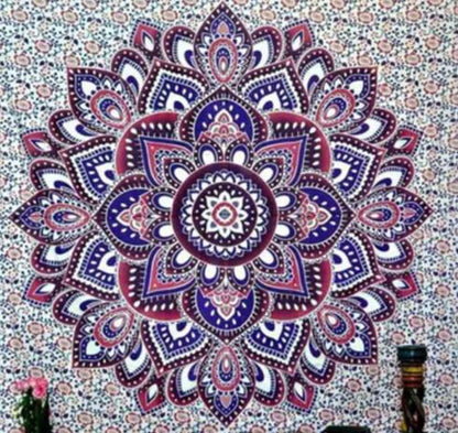 Green & Blue Mandala Tapestry - 210x150cm