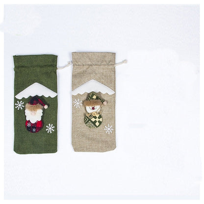 Christmas Wine Bottle Socks Decor