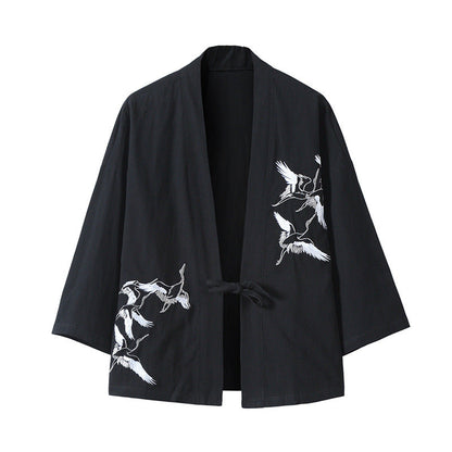 Kimono Robes Traditional Men Jackets Streetwear