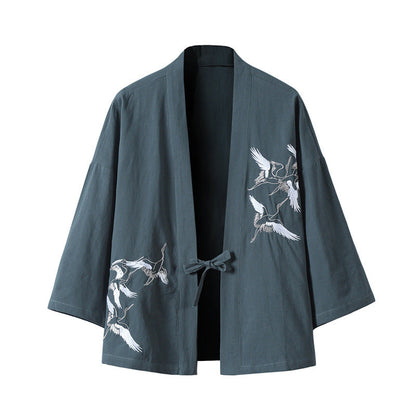 Kimono Robes Traditional Men Jackets Streetwear