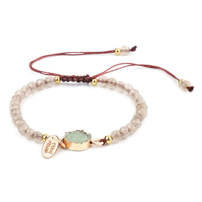 Cross-Border 4mm Faceted Stone Bracelet