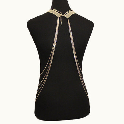Luxury Lace Flower Leaf Body Chain Necklace