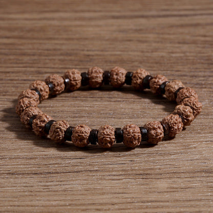 Amazon Agate Beaded Volcanic Stone Bracelet