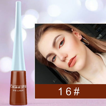 17-Color Matte Liquid Eyeliner: Quick-Drying, Long-Lasting, Non-Blooming