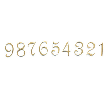 Retro Brass House Number Plate
