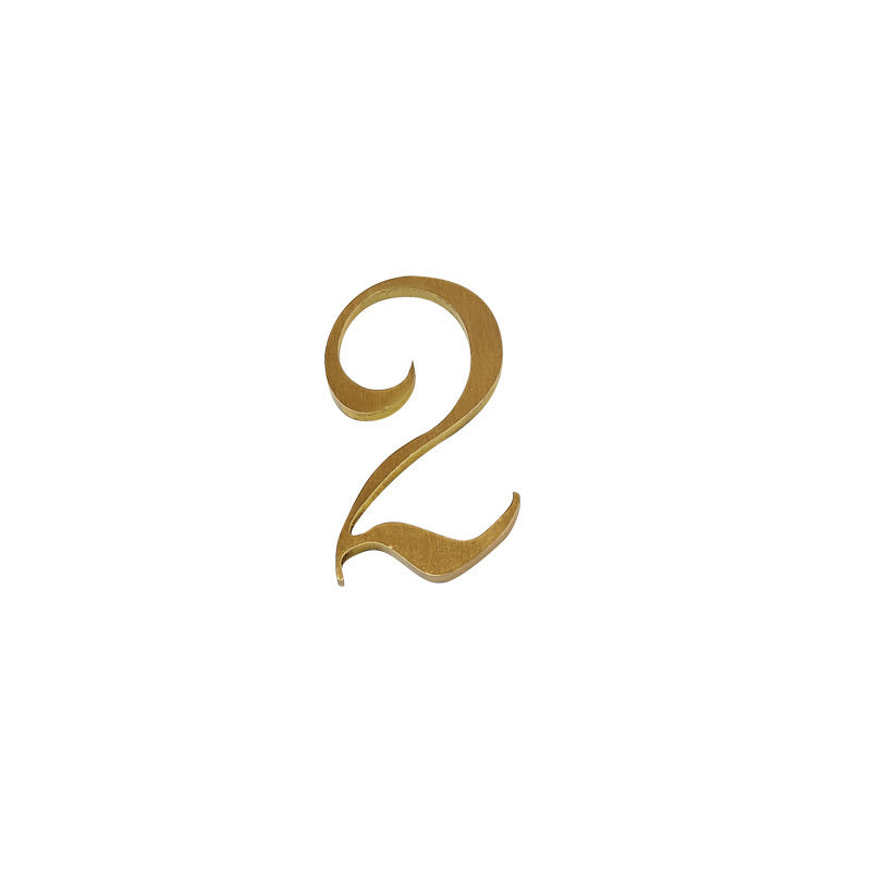 Retro Brass House Number Plate