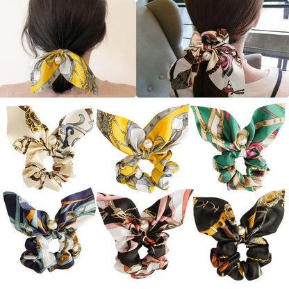 Pearl Bow Hair Rope