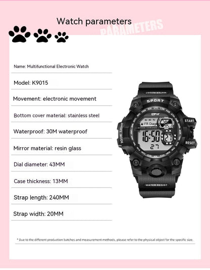 In Stock LED Electronic Waterproof Watch for Ladies