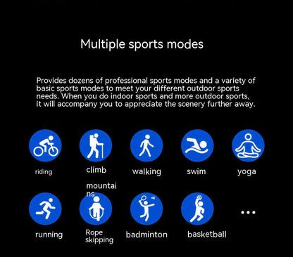 Bluetooth Sport Watch: HR, BP, Step Count