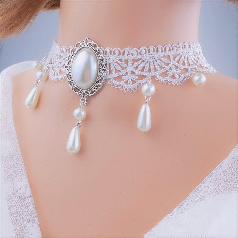 Personalized Crystal Lace Necklace