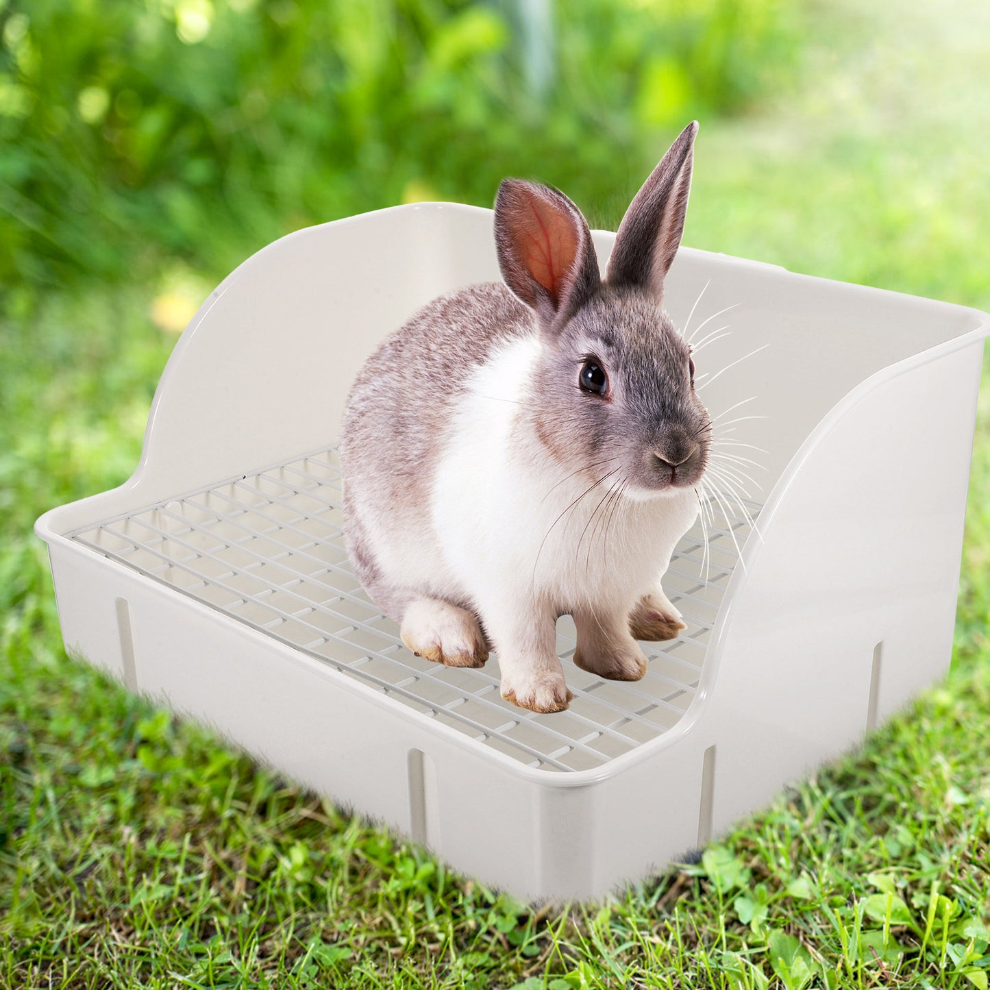 Large Size Rabbit Litter Box Cage Toilet For Bunny Hamster Trainer Potty Pet Bedding Lining Supplies Plastic Guinea Pig Products