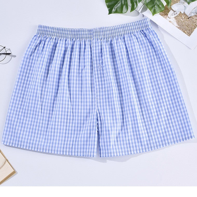 Men's Casual Arrow Print Plaid Boxer Briefs