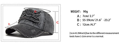 1962 Embroidery Vintage Washed Cotton Baseball Cap | Unisex Adjustable Snapback Hat
