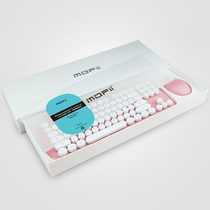 Retro Wireless Keyboard & Mouse Set for Girls