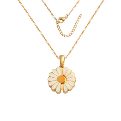 Stainless Steel Sunflower Pendant