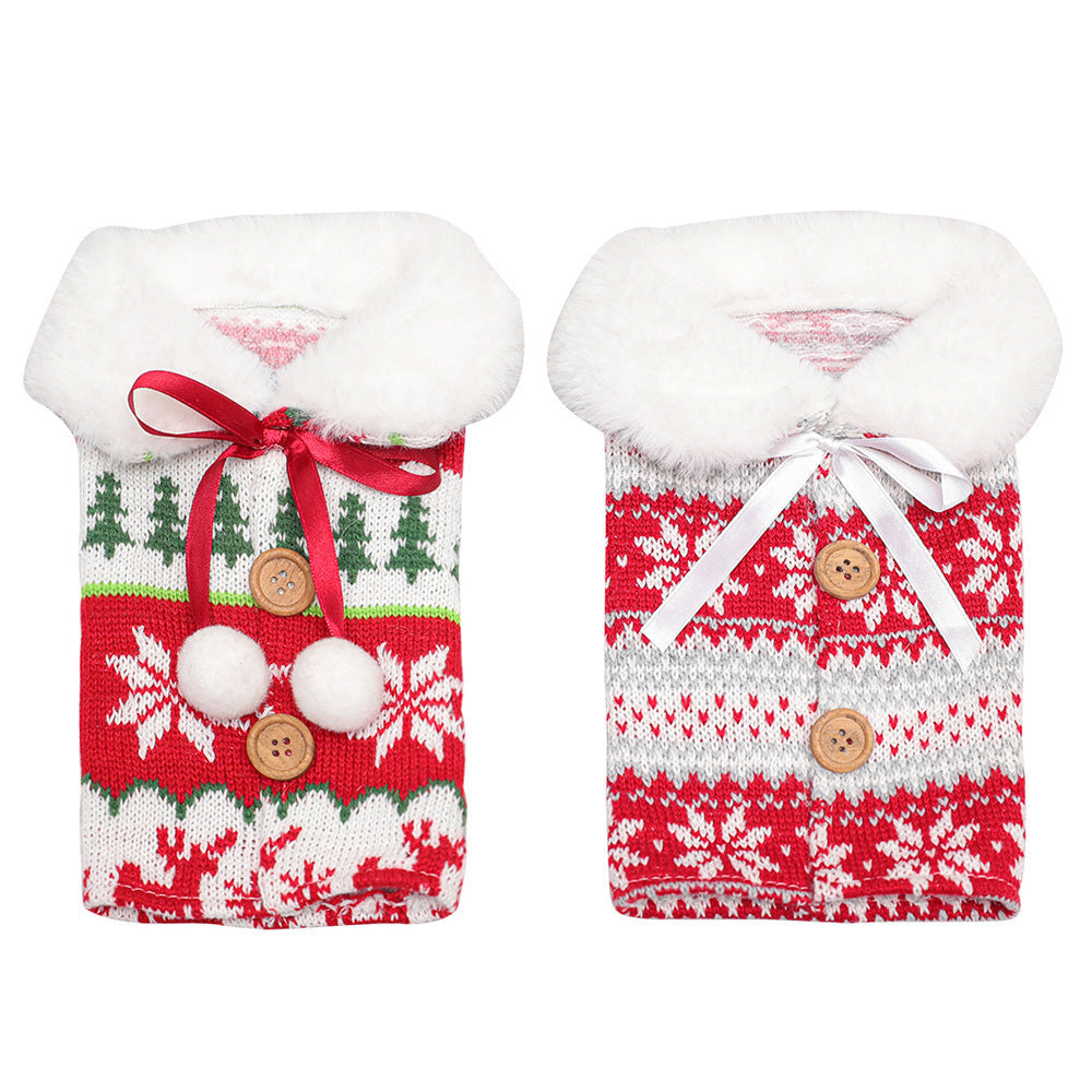 Christmas Wine Bottle Socks Decor