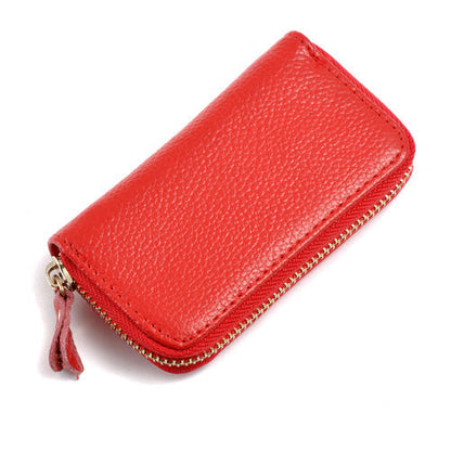 Leather men's card holder car key case