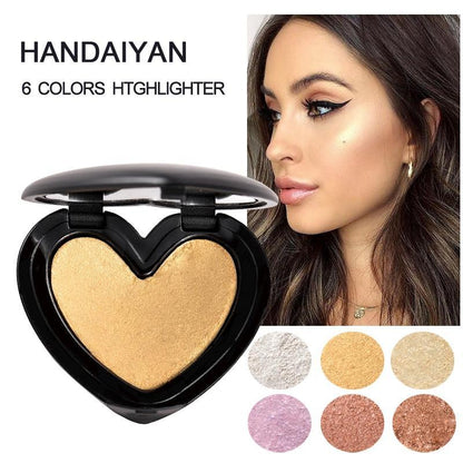 Gold Glow Palette: Face Contour & Highlighter with Shimmer Bronze Powder