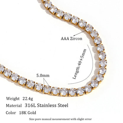 Simple Stainless Steel Bracelet Necklace Ornament