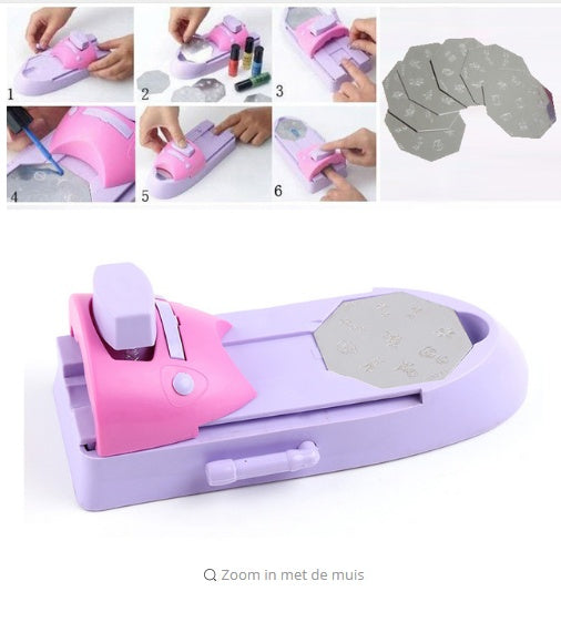 DIY Draagbare Nail Printer Art Stempel Tool Set