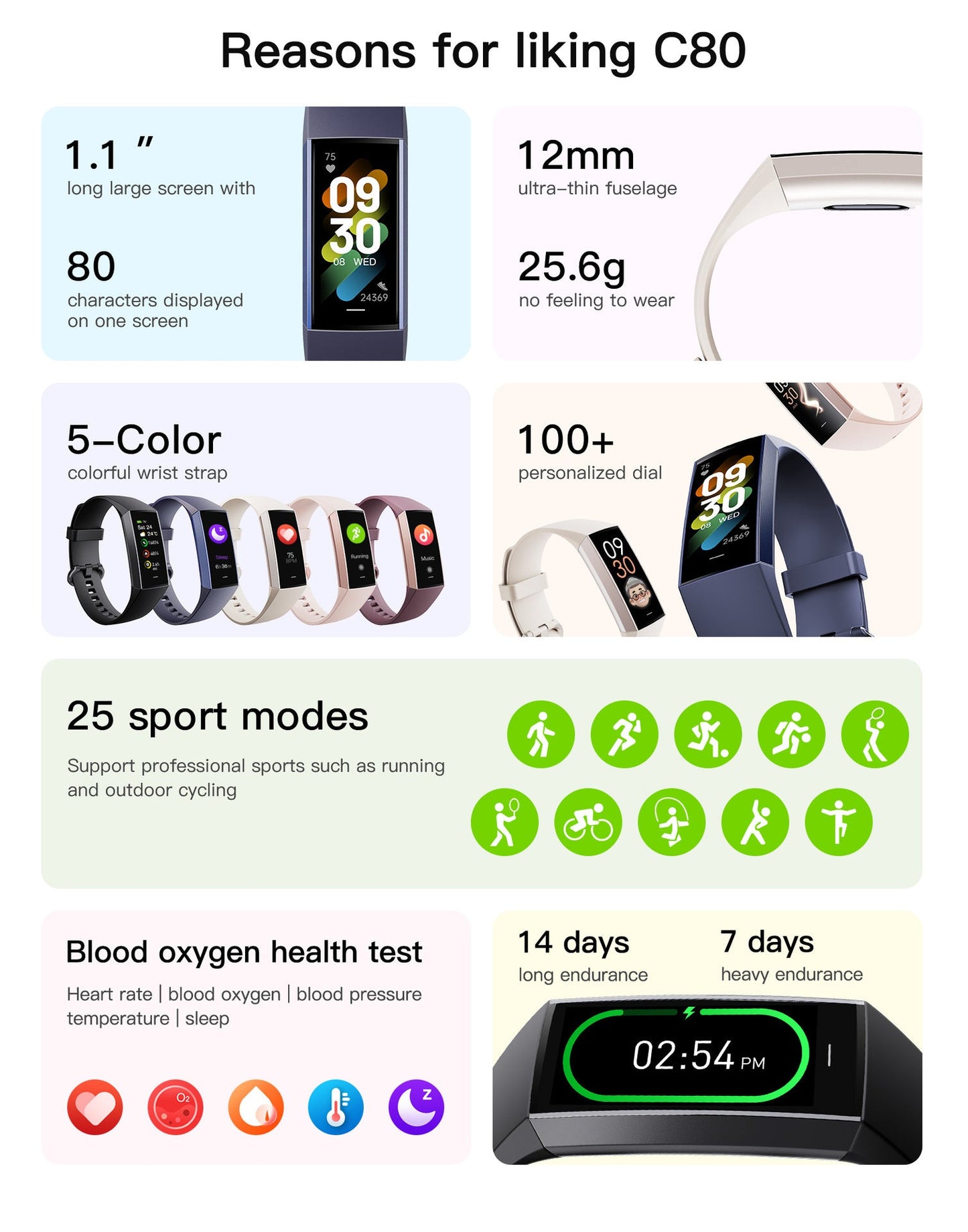 C80 Smart AMOLED Bracelet