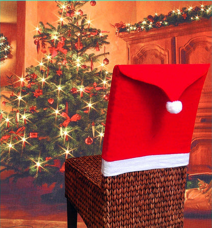 Christmas Chair Set Table Decorations with Hats