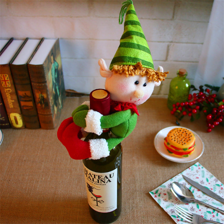 Christmas Wine Bottle Socks Decor