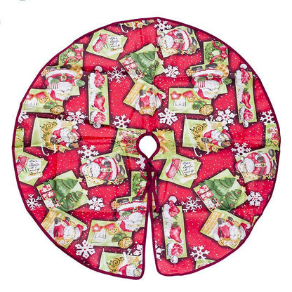 Christmas Tree Skirt Decorations Gift Scene Decor