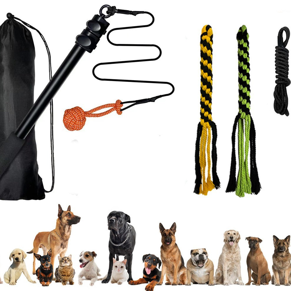 Telescopic Stick Dog Teasing Rod Toy Pet