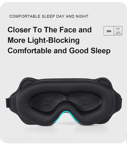 3D Sleeping Mask with Padded Light Blocking | Soft Ergonomic Eyeshade
