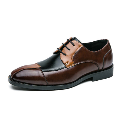Men's Large Size Square Toe Leather Shoes