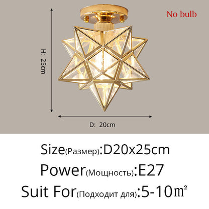 Nordic Creative Five Star Ceiling Lamp
